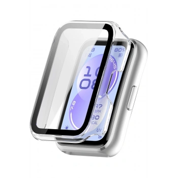 Huawei Band 11 Uyumlu Yüksek Kalite Sert Şeffaf PC Kasa ve Ekran Koruyucu Dokunma Hassasiyeti