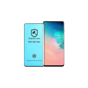 Samsung Galaxy S20 Ultra ile Uyumlu Tam Kaplayan Esnek Polymer Nano Ekran Koruyucu