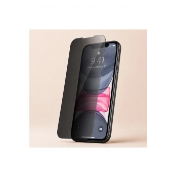 iPhone 11 ile Uyumlu 500C Privacy Temperli Kırılmaz Cam Ekran Koruyucu HD Şeffaf Tam Kaplayan Çerçevesiz Hayalet Cam