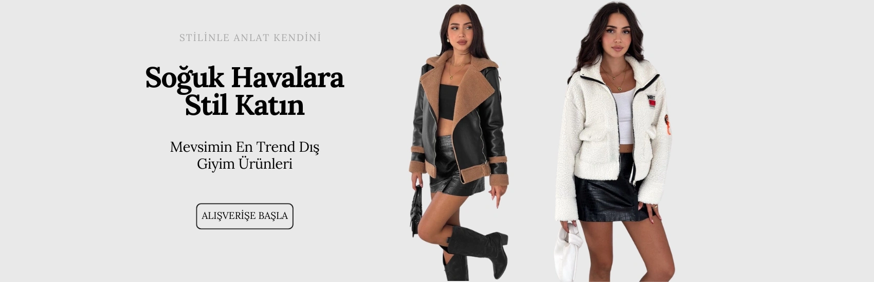 Siyah deri ve kürklü mont giyen kadın - Dış Giyim Modelleri Kategorisi