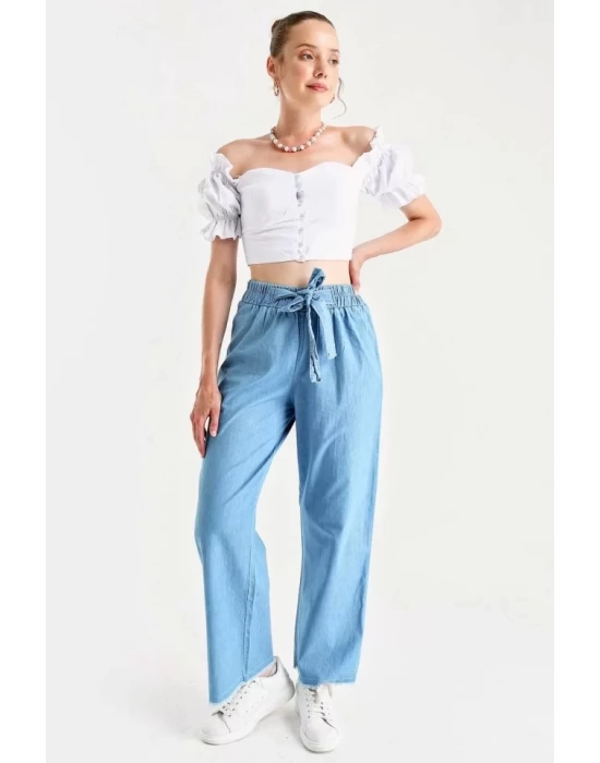 6469 BOL PAÇA JEANS PANTOLON - Mavi
