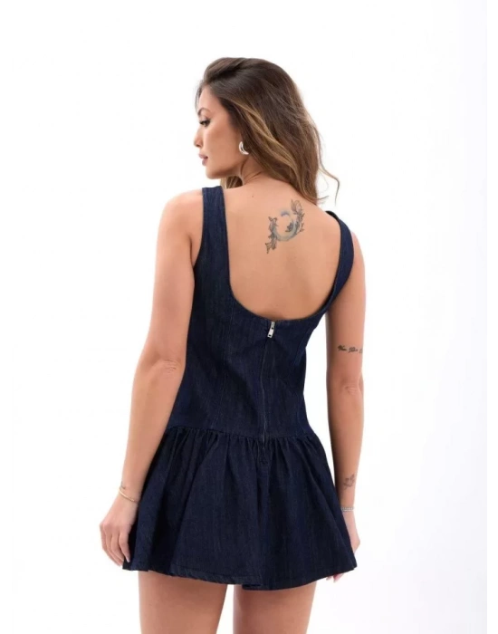 7460 KOT ELBİSE-MAVİ