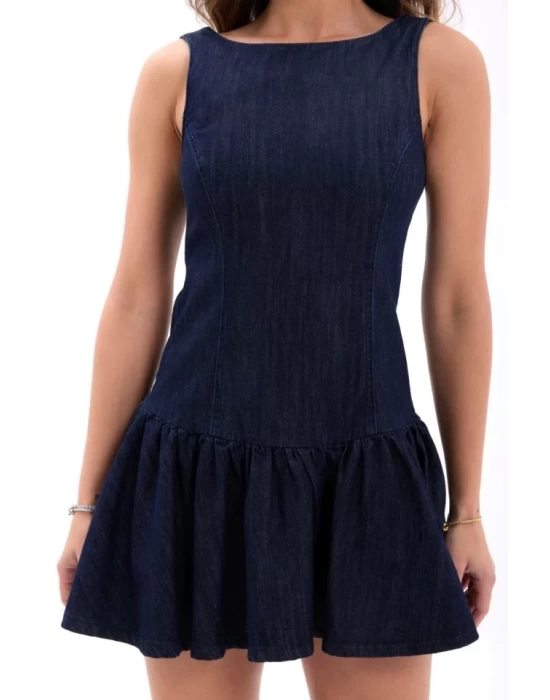 7460 KOT ELBİSE-MAVİ