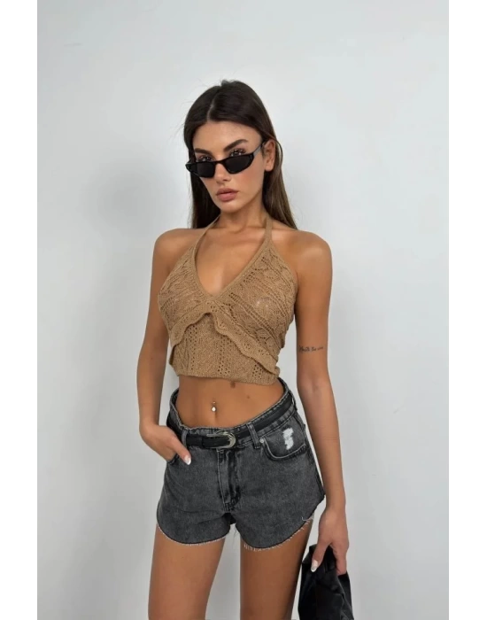 Ajurlu Crop Büstiyer