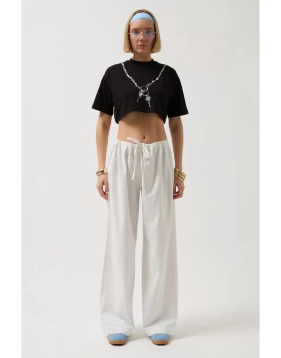 Baskılı Crop T-Shirt