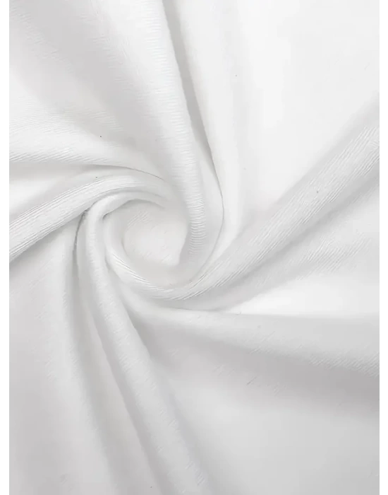 Baskılı Oversize Bisiklet Yaka T-shirt - Beyaz