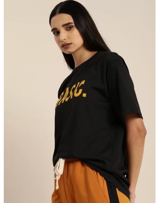 Baskılı T-shirt - Siyah