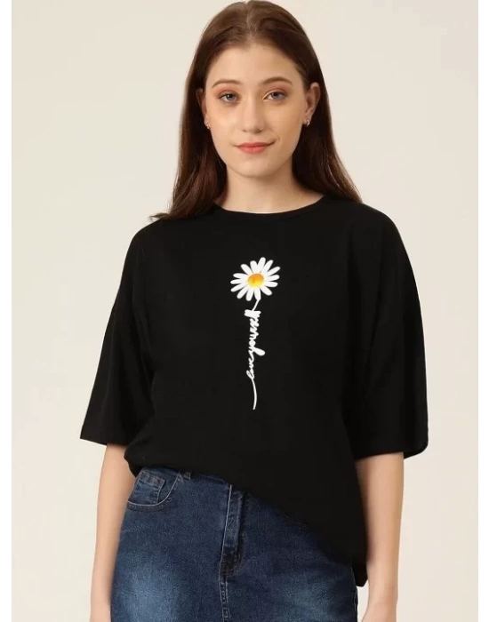 Baskılı T-shirt - Siyah
