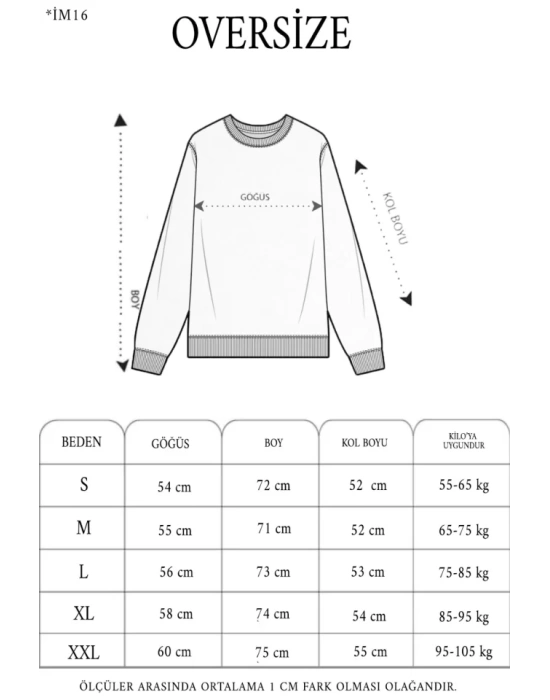 Bisiklet Yaka Baskılı SweatShirt - Siyah