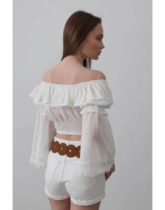 bysoca Kadın Günlük Parçalı Bisiklet Yaka Baskılı SweatShirt - Siyah