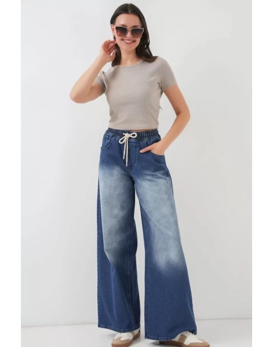 Bol Paça Kot Pantolon 6705 - Lacivert