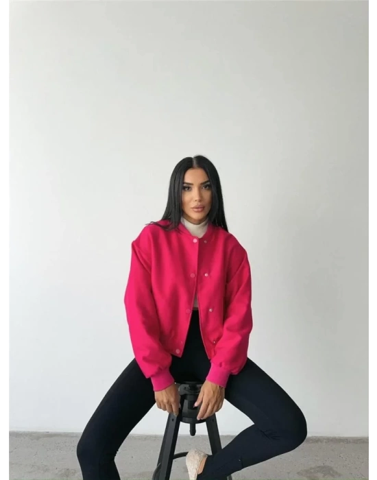 BOMBER MONT CYRUS KUMAŞ - Fuşya