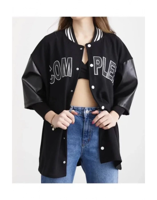 Complex Kolej Oversize T-shirt - Siyah