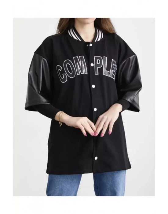 Complex Kolej Oversize T-shirt - Siyah