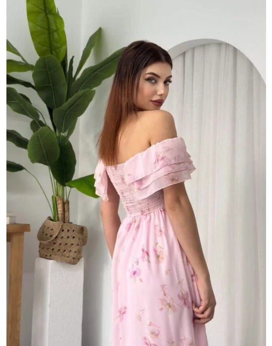 Elmi Çiçek Detaylı Elbise