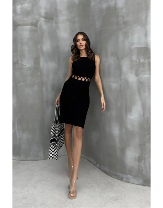 Estelya Cut Out Mini Elbise 2571-01