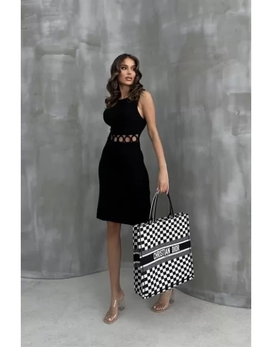 Estelya Cut Out Mini Elbise 2571-01