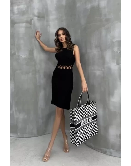 Estelya Cut Out Mini Elbise 2571-01