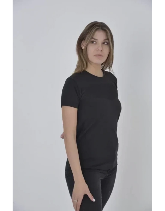 Gögüs Fileli Slim Fit T-shirt - Siyah