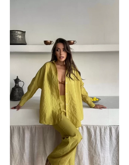 GÖMLEK-PANTOLON TAKIM CUPRA KUMAŞ - Yağ Yeşili