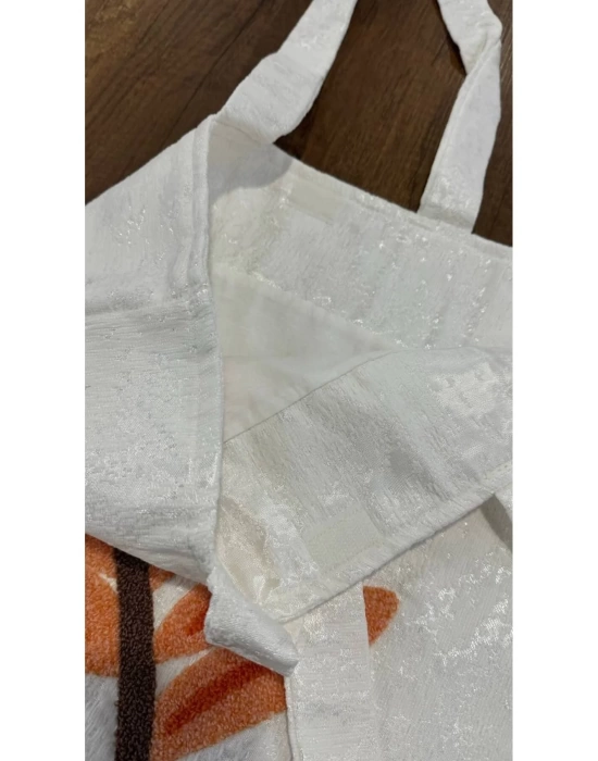 Kadın 3D Süzine Nakışlı Plaj Çantası Geniş Hacimli Yazlık Model