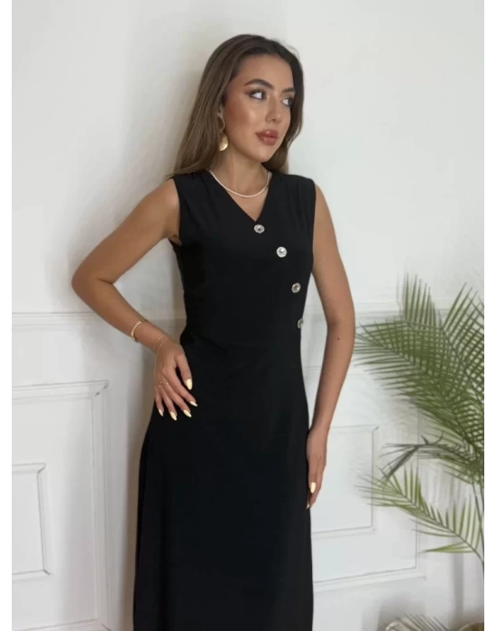 bysoca Kadın Günlük Camila Bağlamalı Elbise - Bej