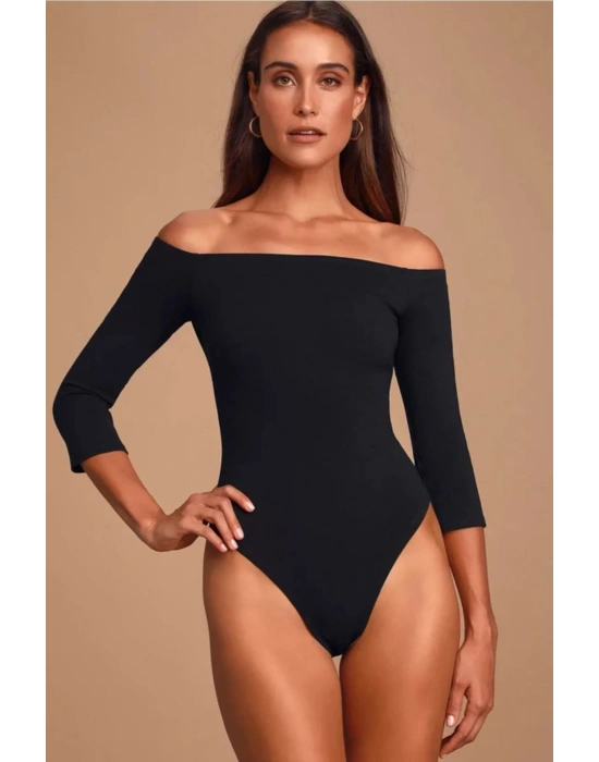 Kadın Düşük Omuz Ipek Jarse Bodysuit