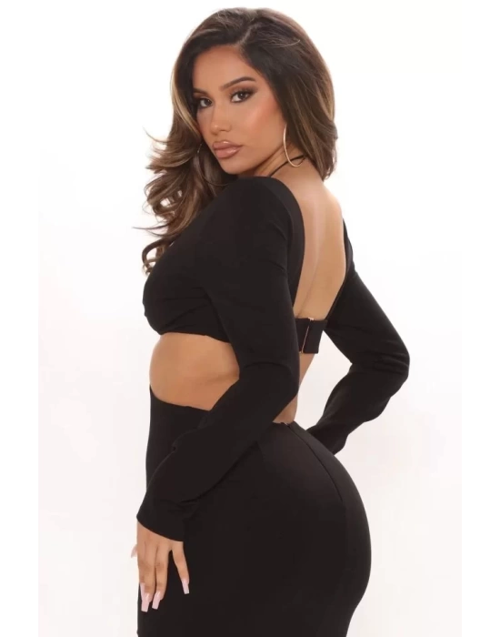 Kadın Full Dekolte Detay Fırsat ürün Seksi Elbise