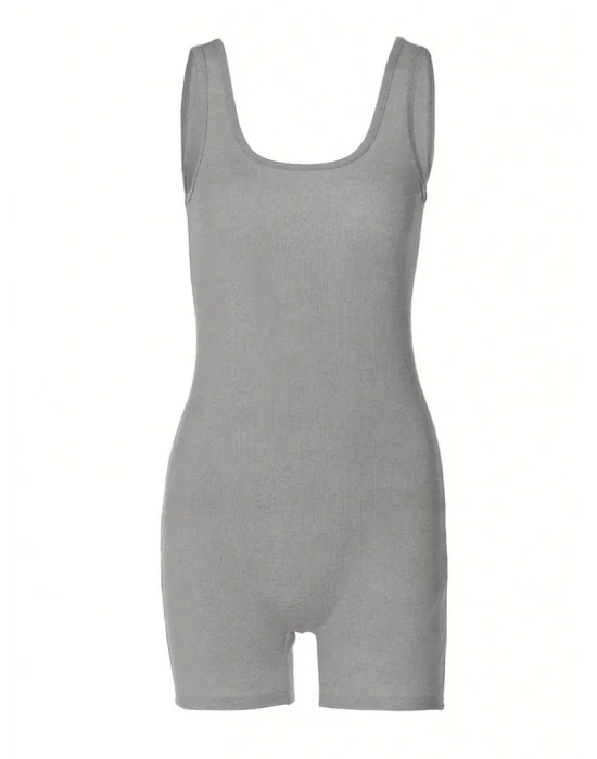 Kadın Kalın Askılı Bodycon Tulum