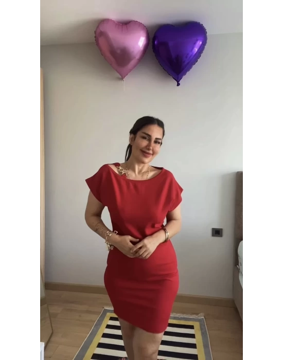 bysoca Kadın Günlük Monea Boyundan Bağlamalı Elbise - Siyah