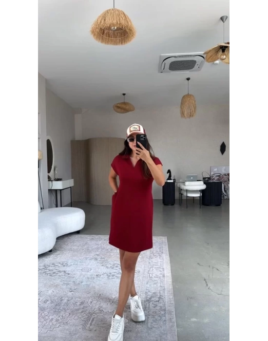 Kadın Polo Yaka Mini Elbise