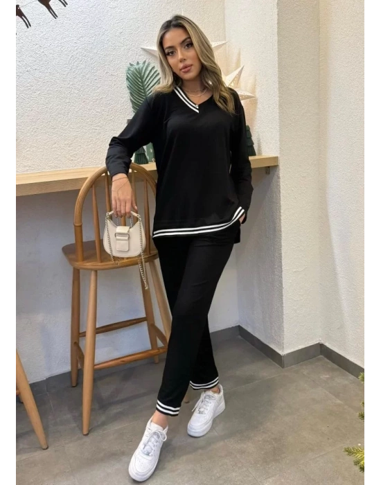 Kadın Yeni Sezon Uzun Kollu Ribana Detay Ikili Takım