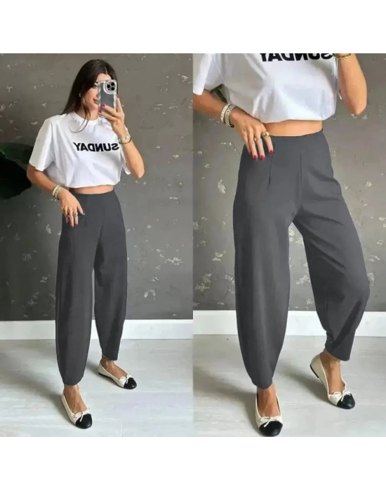 Kadın Yüksek Bel Krep Pantolon