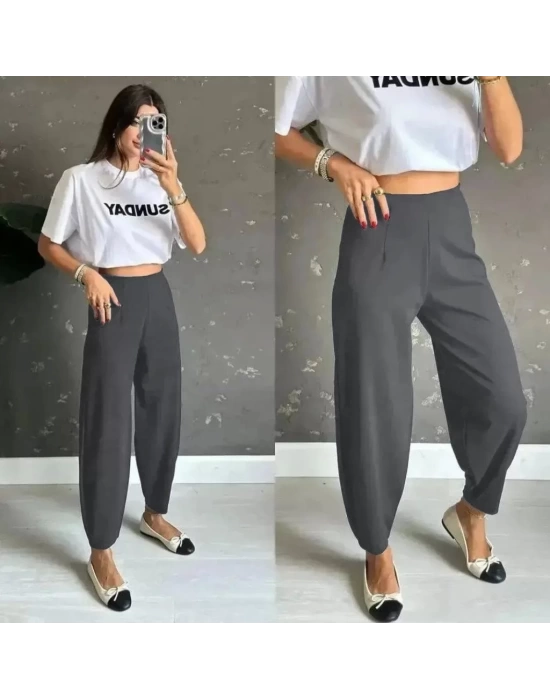 Kadın Yüksek Bel Krep Pantolon
