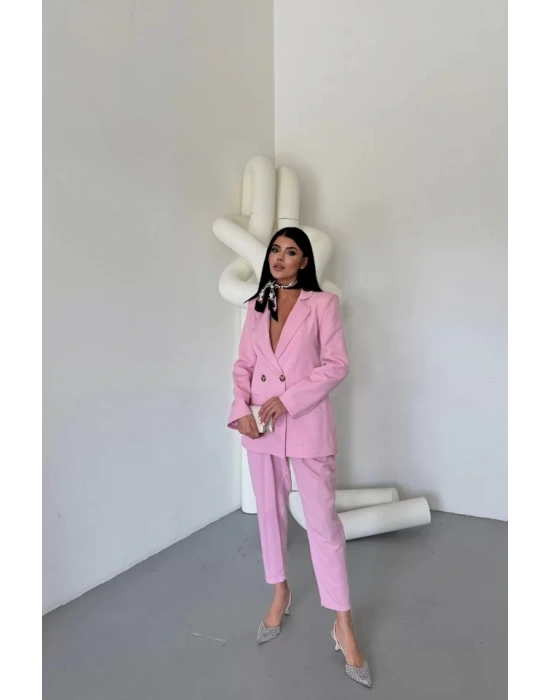 KETEN CEKET - PANTOLON TAKIM - Pembe