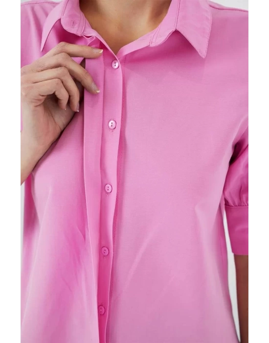 Kısa Kol Gömlek 20312 - Pembe