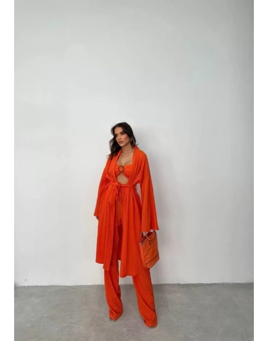 KRINKILL BÜSTİYER-PANTOLON-KİMONO TAKIM - Orange