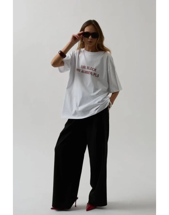 Ön Baskılı Oversize T-Shirt