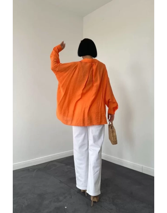 Oranj Tek Cepli Bedensiz Cruz Gömlek