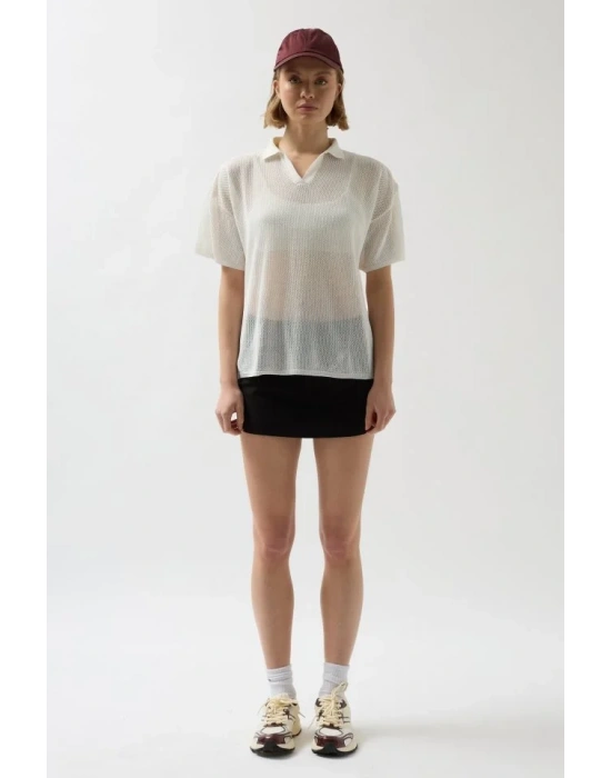 Polo Yaka TransparanT-Shirt