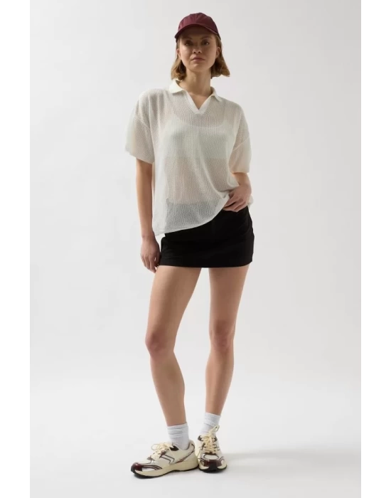 Polo Yaka TransparanT-Shirt
