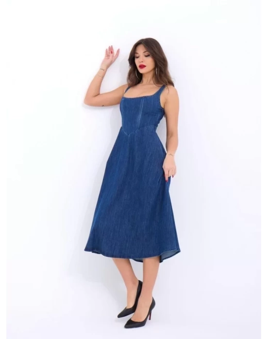 Sırt Bağcıklı Tensel Elbise 2880