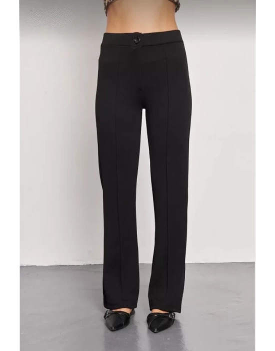 Siyah Palazzo Pantolon Oversize Kesim - Siyah