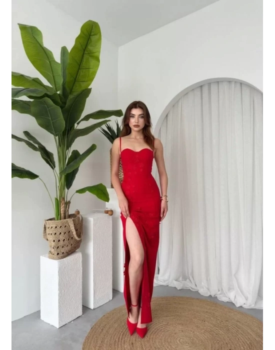 Stor Gül Detaylı Elbise