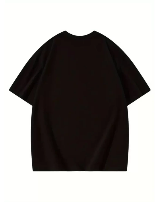 Thousand Baskılı Oversize Bisiklet Yaka T-shirt - Siyah