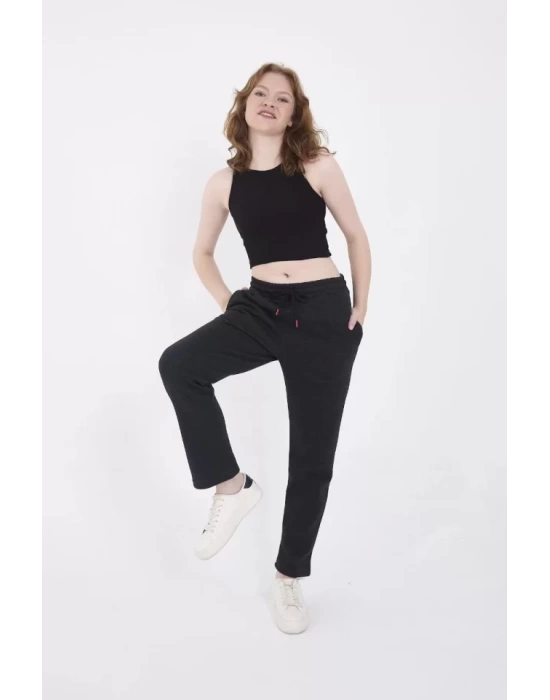 Unisex Üç İplik Basic Eşofman Pantolon - Antrasit