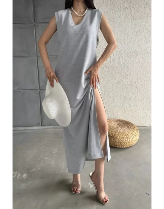 V Yaka Cepli Elbise