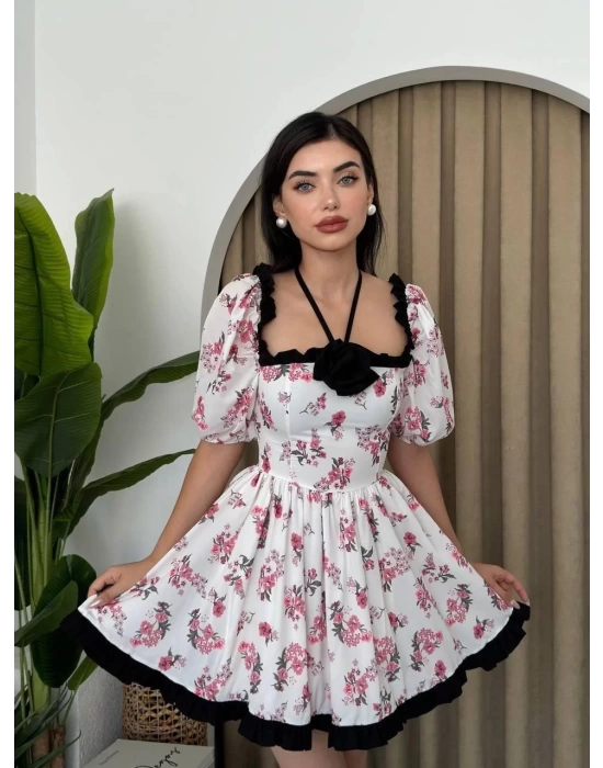 Wismar Gül Detay Elbise