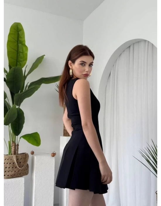 bysoca Kadın Günlük Osy Modal Yumuşak Dokulu Kumaş Bisiklet Yaka Sıfır Kol Bluz Omuz - Bej