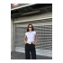 bysoca Kadın Beyaz Bisiklet Yaka Vücudu Saran Basic Crop T-Shirt